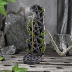 Aged Pentagram Incense Burner 20.5cm