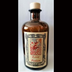 Alchemists Bottle Love Potion with Hearts
