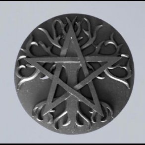 Altar Pentacle from Wood, black