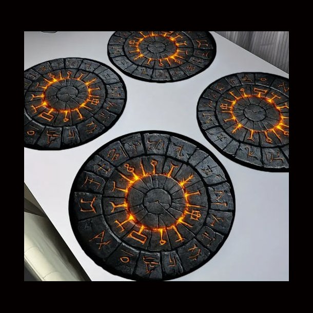  Ancient Viking Runes Round Placemats set of 4  