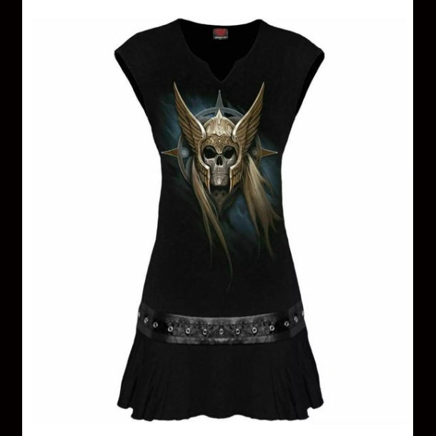 Angel Warrior Womens Skull/Stud Waist Mini Dress from Spiral Direct