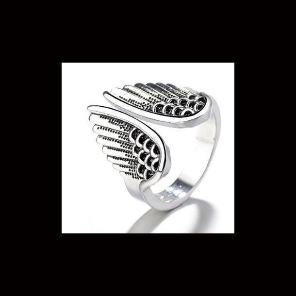 Angel Wing Open Adjustable Ring