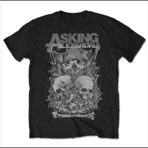 Asking Alexandria Unisex T-Shirt: Skull Stack