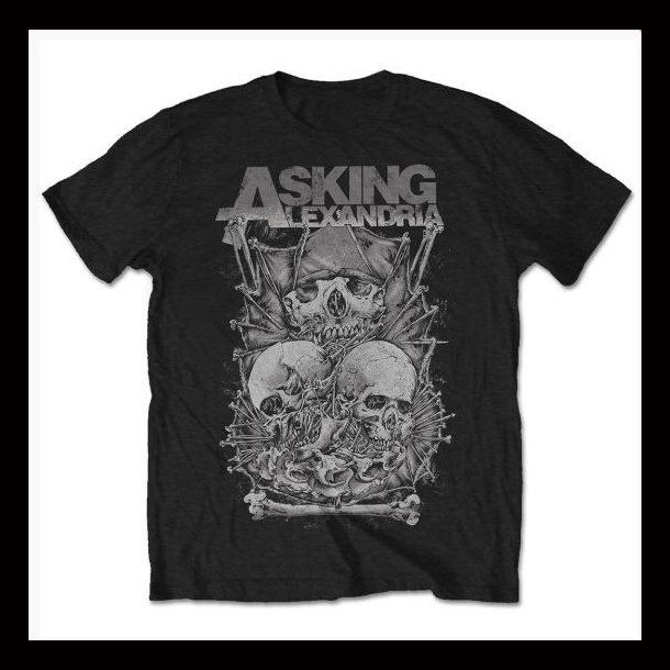 Asking Alexandria Unisex T-Shirt: Skull Stack