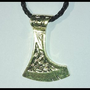 Bearded Axe  Pendant Gold