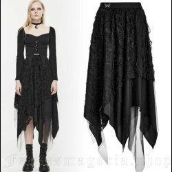 Beautiful Disaster - layered hanky hem skirt by Punk Rave