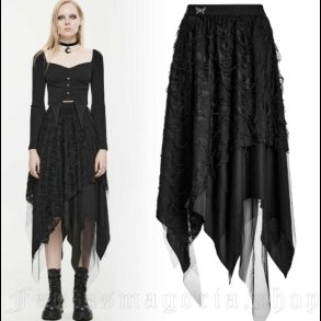 Beautiful Disaster - layered hanky hem skirt by Punk Rave