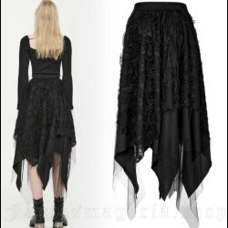 Beautiful Disaster - layered hanky hem skirt by Punk Rave