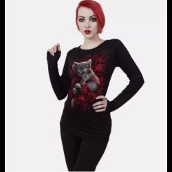 Bed Of Roses  Baggy Top Black