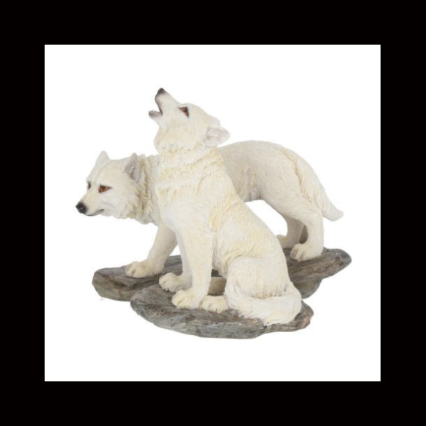 Before the Chase White Wolf Figure Set of 2 9.8cm