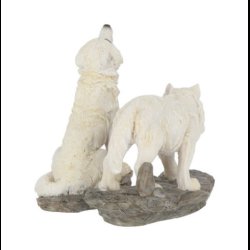 Before the Chase White Wolf Figure Set of 2 9.8cm