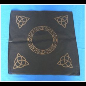 Black Altar Cloth with golden Triquetta