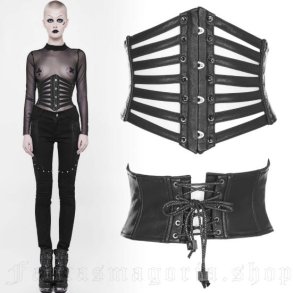 Black Cage Corset by Punk Rave