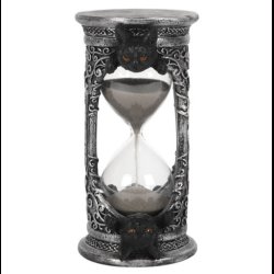Black Cat Hourglass Timer 17 cm