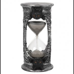 Black Cat Hourglass Timer 17 cm