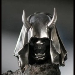 Black Ghost Head Skull Pendant 