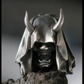 Black Ghost Head Skull Pendant 