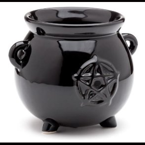 Black Witches Ceramic Cauldron  Indoor Plant Pot