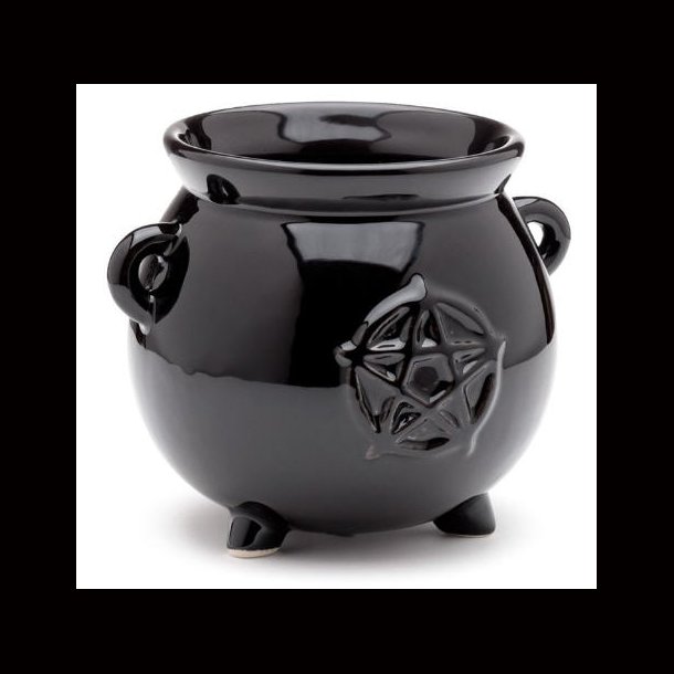 Black Witches Ceramic Cauldron  Indoor Plant Pot
