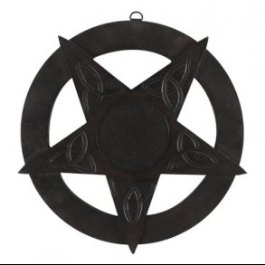 Black Wood Inverted Pentagram 30 cm
