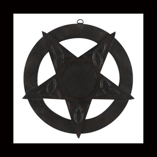 Black Wood Inverted Pentagram 30 cm