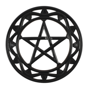 Black Wooden Pentagram Wall Art