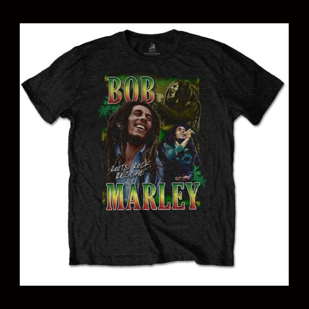 Bob Marley Unisex T Shirt Roots, Rock, Reggae, Homage