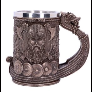 Bronze Drakkar Viking Tankard 15cm