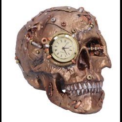 Bronze Scrapped Skull Steampunk Scrap Skeleton Figurine