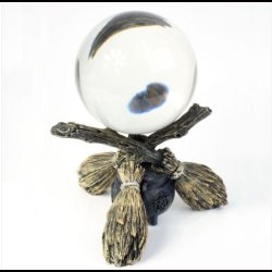 Broomstick Crystal Ball Holder and ball