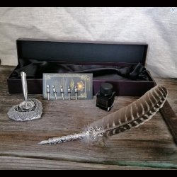 Caligraphy set with turkey Faether and nib holder