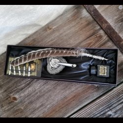 Caligraphy set with turkey Faether and nib holder