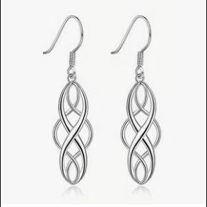 Celtic Knot Hollow Drop Earrings
