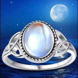 Celtic Moonstone Ring