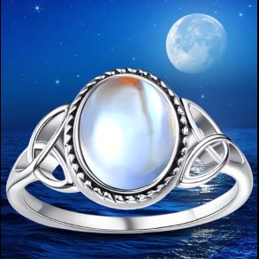 Celtic Moonstone Ring