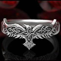 Celtic Raven Ring