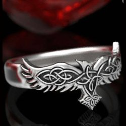 Celtic Raven Ring