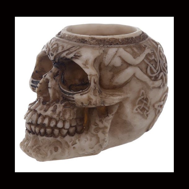 Celtic Skull Tea Light Candle Holder