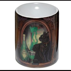 Ceramic Absinthe Cat Oil Burner by  Lisa Parker