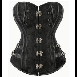 Corset Dress with Black Mesh Skirt 