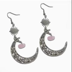Crescent Sun And Moon Earrings 