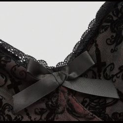 Cross Print Lace Corset Top