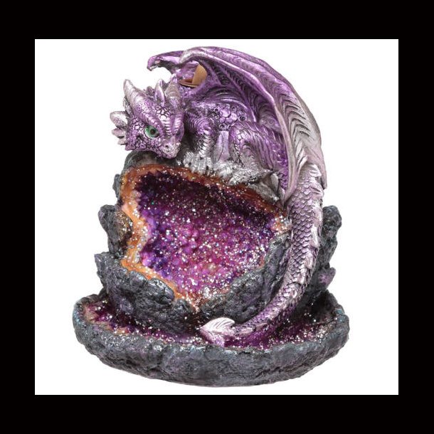 Crystal Cave Baby Dragon LED Backflow Incense Burner