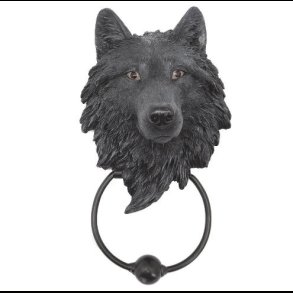 Dark Guardian Wolf Door Knocker