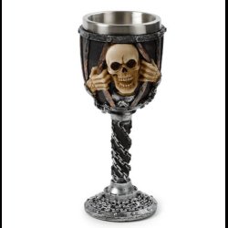 Decorative Skull with Chains Goblet