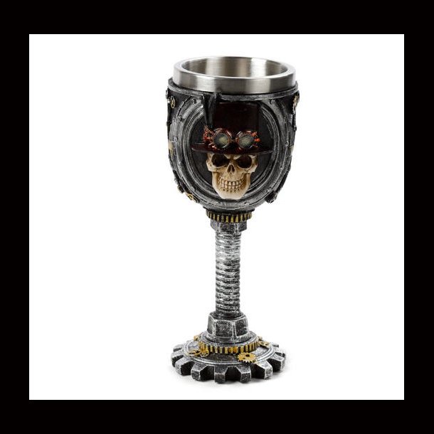Decorative Steampunk Skull Goblet