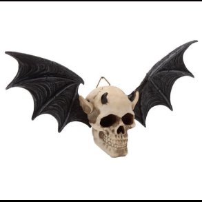 Devil Bat Skull Wall Plaque