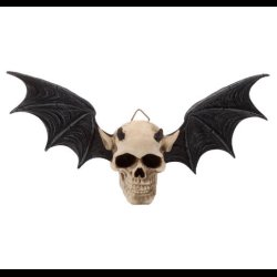 Devil Bat Skull Wall Plaque