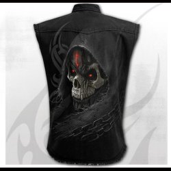 Double Death - Sleeveless Stone Washed Worker Vest