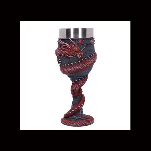 Dragon Coil Goblet Red 20cm